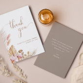 Pampas Grass Bohemisch Floral | BRAUTPARTY Dankeskarte