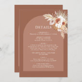 Pampas Grass Bohemisch Terracotta auf dem Monte Ta Einladung (Vorne/Hinten)