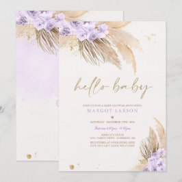 Pampas Grass Bohemisch Tropical Desert Baby Dusche Einladung