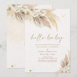 Pampas Grass Bohemisch Tropical Desert Baby Dusche Einladung