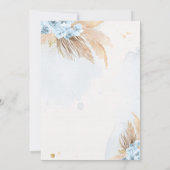 Pampas Grass Bohemisch Wüste Brautparty Einladung (Rückseite)