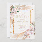 Pampas Grass Bohemisch Wüste Brautparty Einladung (Vorderseite)