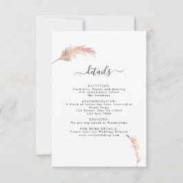 Pampas Grass Bohemische Hochzeitskarte RSVP Karte