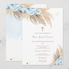 Pampas Grass Bohemische Taufe Boho Christening Einladung