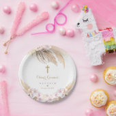 Pampas Grass Bohemische Taufe Boho Christening  Pappteller (Party)