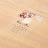 Pampas Grass Boho Baby in Bloom Girl Shower Acryleinladungen (Ablage )