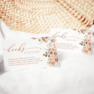 Pampas Grass Boho Baby Shower Books for Baby Begleitkarte
