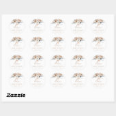 Pampas Grass Boho Baby Showsticker Runder Aufkleber (Blatt)
