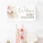 Pampas Grass Boho Babydusche Begrüßungsbanner Banner (Insitu)