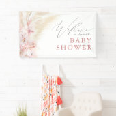 Pampas Grass Boho Babydusche Begrüßungsbanner Banner (Insitu)