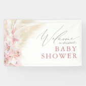 Pampas Grass Boho Babydusche Begrüßungsbanner Banner (Horizontal)