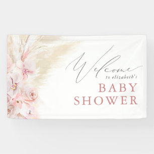 Pampas Grass Boho Babydusche Begrüßungsbanner Banner
