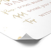 Pampas Grass Boho Babydusche Decke Blase Bar Poster (Ecke)