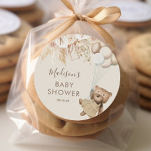 Pampas Grass Boho Bear Baby Dusche