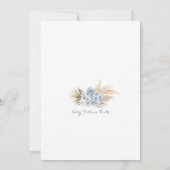 Pampas Grass Boho Bear Baby Shower Einladung (Rückseite)