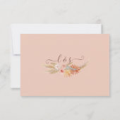 Pampas Grass Boho Blush Floral Twinkle Lights UAWG RSVP Karte (Rückseite)