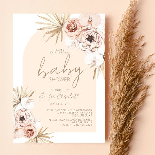 Pampas Grass Boho Bohemisch Baby Dusche Einladung
