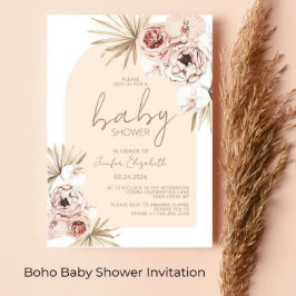 Pampas Grass Boho Bohemisch Baby Dusche Einladung