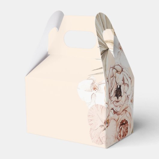 Pampas Grass Boho Bohemisch Baby Dusche Geschenkschachtel (Rückseite)