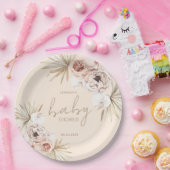 Pampas Grass Boho Bohemisch Baby Dusche Pappteller (Party)