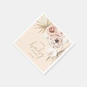 Pampas Grass Boho Bohemisch Baby Dusche Serviette (Ecke)