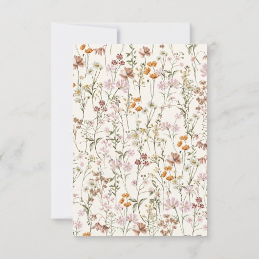 Pampas Grass Boho Bohemisch Desert Baby Dusche Dankeskarte (Rückseite)