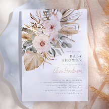 Pampas Grass Boho Bohemisch Desert Girl Baby Dusch