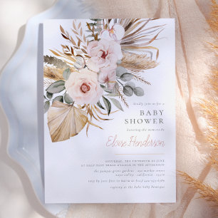 Pampas Grass Boho Bohemisch Desert Girl Baby Dusch Einladung