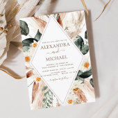 Pampas Grass Boho Bohemisch Eukalyptus Wedding Inv Einladung