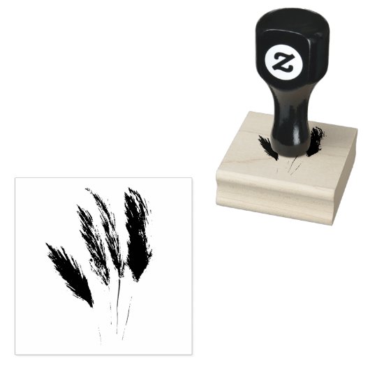 Pampas Grass Boho Bohemisch Floral Watercolor Gummistempel (Stempel)