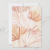 Pampas Grass Boho Bohemisch Trendy Wedding Einladung (Rückseite)