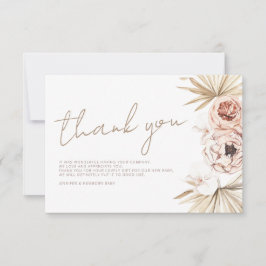 Pampas Grass Boho Bohemisch Vielen Dank Baby Dusch Dankeskarte