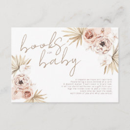 Pampas Grass Boho Bohemische Bücher für Baby Enclo Begleitkarte