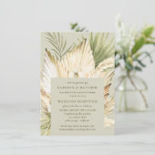 Pampas Grass Boho Bouquet Hochzeitsempfang nur Einladung (Stehend Vorderseite)