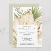 Pampas Grass Boho Bouquet Post Wedding Brunch Einladung (Vorne/Hinten)