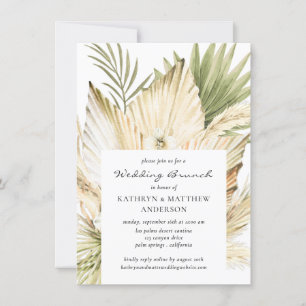 Pampas Grass Boho Bouquet Post Wedding Brunch Einladung