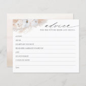 Pampas Grass Boho Brautparty Advice Card (Vorne/Hinten)