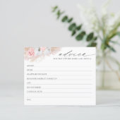 Pampas Grass Boho Brautparty Advice Card (Stehend Vorderseite)