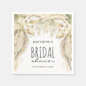 Pampas Grass Boho Brautparty Arch Napkins Serviette (Vorderseite)