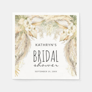 Pampas Grass Boho Brautparty Arch Napkins Serviette
