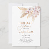 Pampas Grass Boho Brautparty Einladung (Vorderseite)