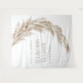 Pampas Grass Boho Brautparty Hintergrund Wandteppich (Vorderseite (Horizontal))