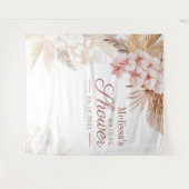 Pampas Grass Boho Brautparty Wandteppich (Vorderseite (Horizontal))