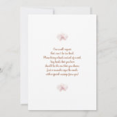 Pampas Grass Boho Chic Baby Dusche Einladung (Rückseite)