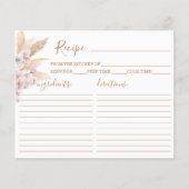 Pampas Grass Boho Chic Rezept Card (Vorderseite)