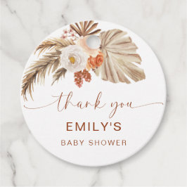 Pampas Grass Boho Danke für die Wüste Baby Dusche Geschenkanhänger