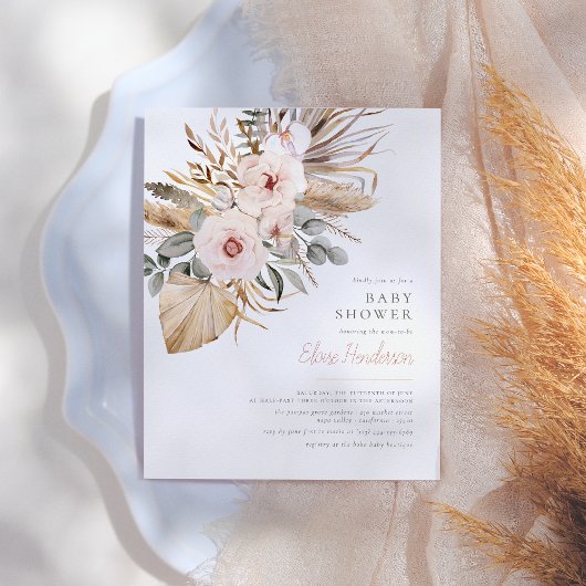 Pampas Grass Boho Desert Budget Girl Baby Dusche