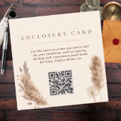 Pampas Grass Boho Elegant Wedding Begleitkarte