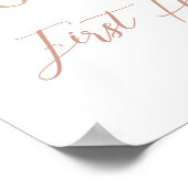 Pampas grass boho erste Kommunizierungs-Begrüßungs Poster (Ecke)