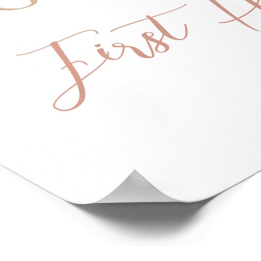 Pampas grass boho erste Kommunizierungs-Begrüßungs Poster (Ecke)